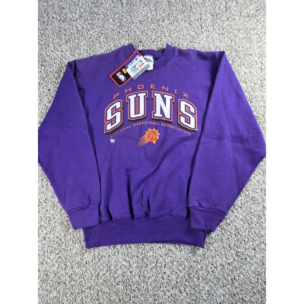 Vintage Phoenix Suns Sweatshirt Size M/L Crewneck Purple New Pro Player